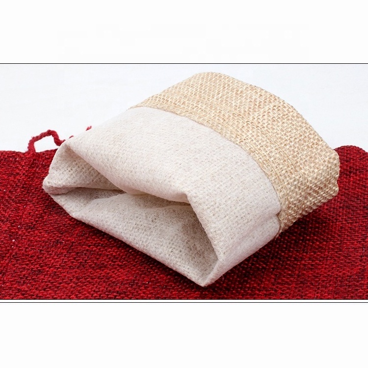 Wholesale 10x14cm Jute Burlap Pouch Perfume Satchel Packing Drawstring Bags Recyclable