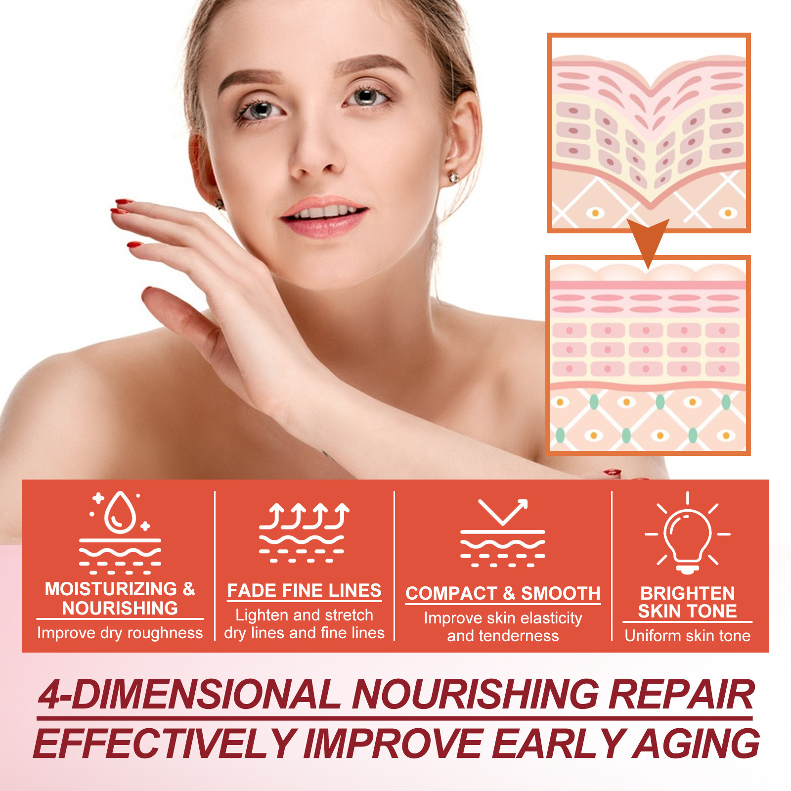 Eelhoe retinol facial firming cream repair firming skin whitening fine lines anti-aging moisturizing cream 50g