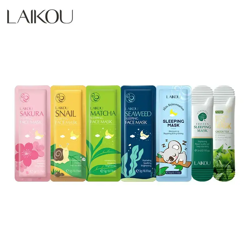 LAIKOU Sakura Seaweed Centella Snail Collagen Sleeping Mask Individual Packaging Nourishing Skin Repair Skin Barrier Face Mask