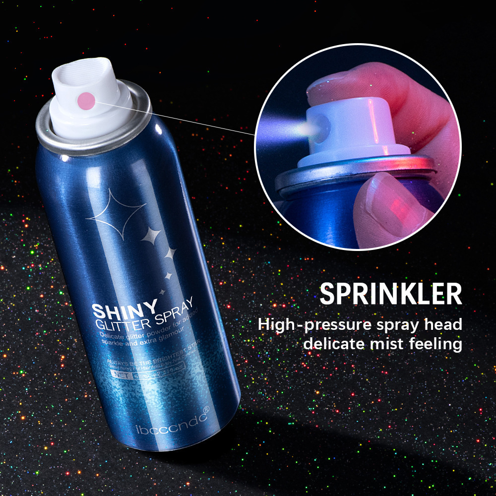 Party Star Spray Body Hair Clothes Shiny Glitter Spray Long-lasting Waterproof and Sweatproof Nightclub Spray Striking