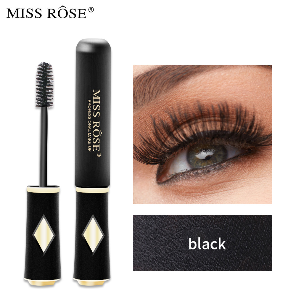 MISS ROSE 3D Mascara Lengthening Black Lash Eyelash Extension Eye Lashes Brush Beauty Makeup Long-wearing Gold Color Mascara