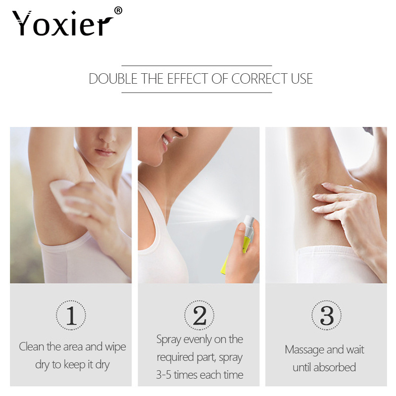 Yoxier Deodorant Spray Body Odor Dew Sweat Deodor Antiperspirant Remove Underarm Odors Spray Unisex Refreshing Body Perfume Care