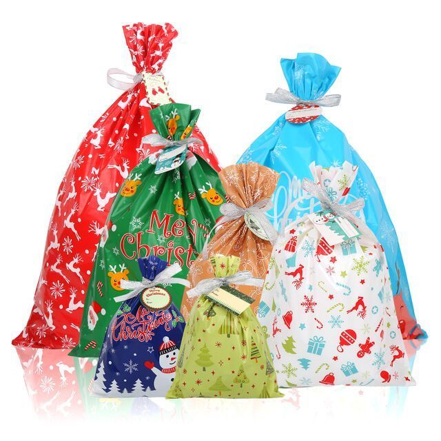 7 Colors/Style Christmas Party Wedding Favors Bags Draw String Pouch Christmas Gift Bags Candy Children Kids Goodie Storage Bag