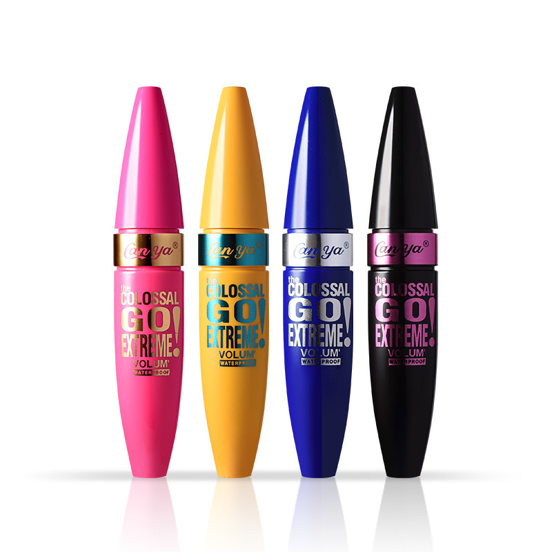 CANYA Lash Mascara Silicone Rubber Head Pink Yellow Blue Black Shell Body Curling Mascara Long And Thick Waterproof Mascara