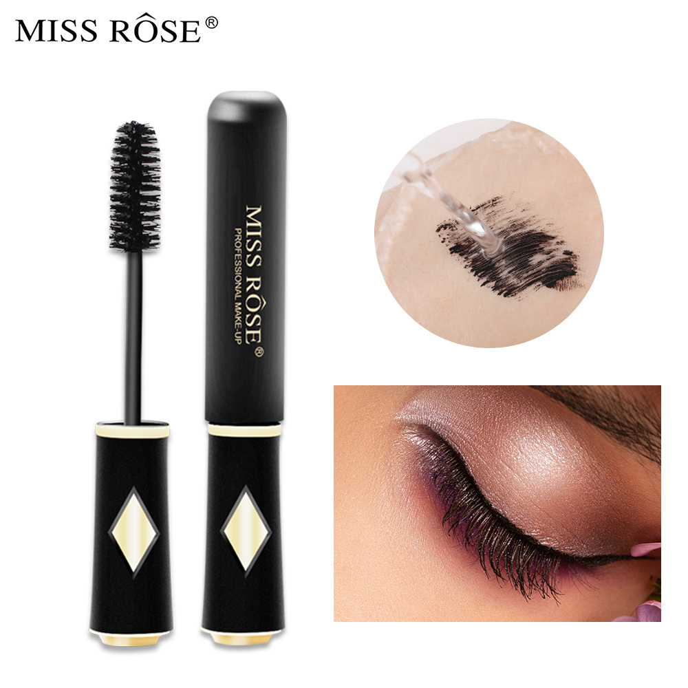 MISS ROSE 3D Mascara Lengthening Black Lash Eyelash Extension Eye Lashes Brush Beauty Makeup Long-wearing Gold Color Mascara