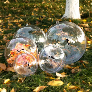 20cm clear Christmas decorations balls tree ornament Christmas clear iridescent plastic fillable half ball ornament