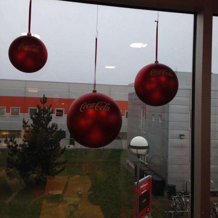 High Quality 20 cm 25 cm 30 cm Large Plastic Hanging Baubles