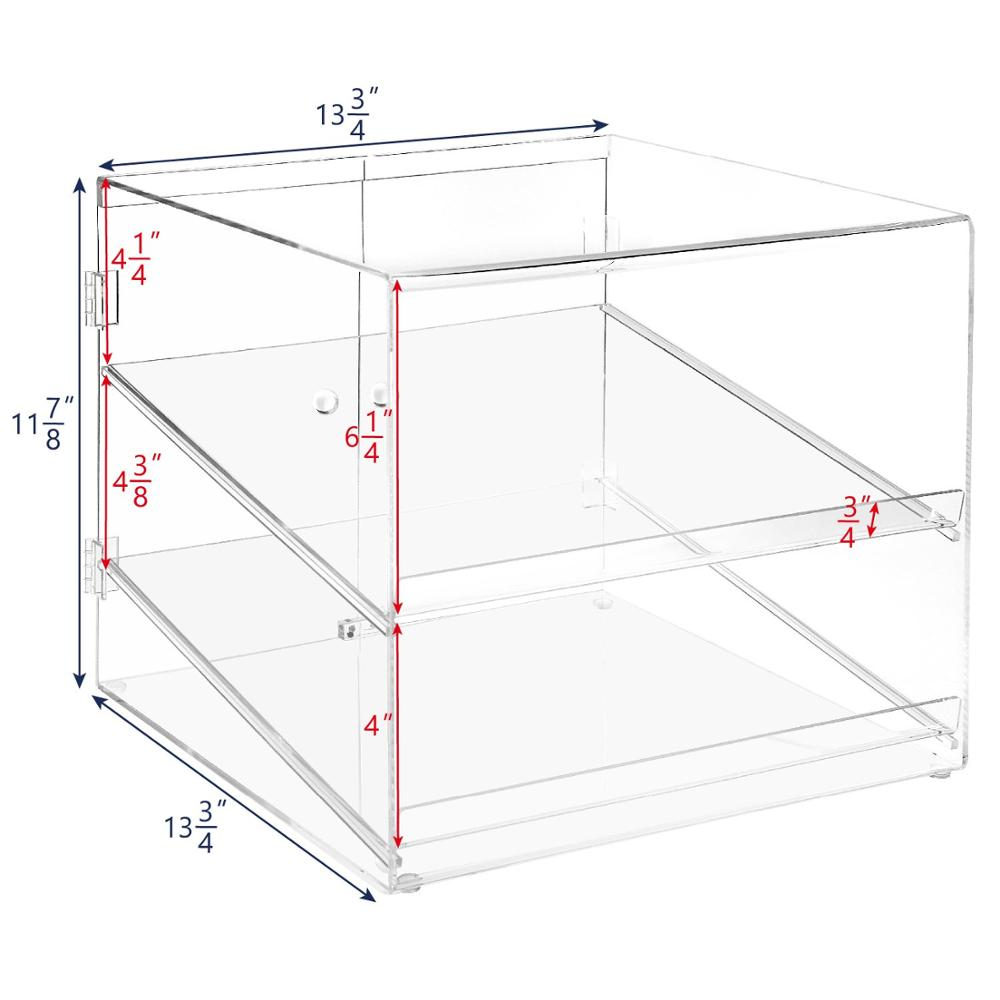 Acrylic Bread Box for Kitchen Counter 2 Adjustable Layer Acrylic Bread Holder Bin Countertop Bread Shelf