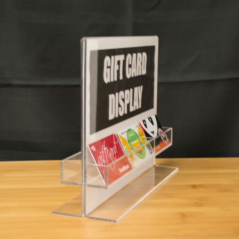 Clear Acrylic Gift Card Holder Sign Display Sign Display Holder Rack