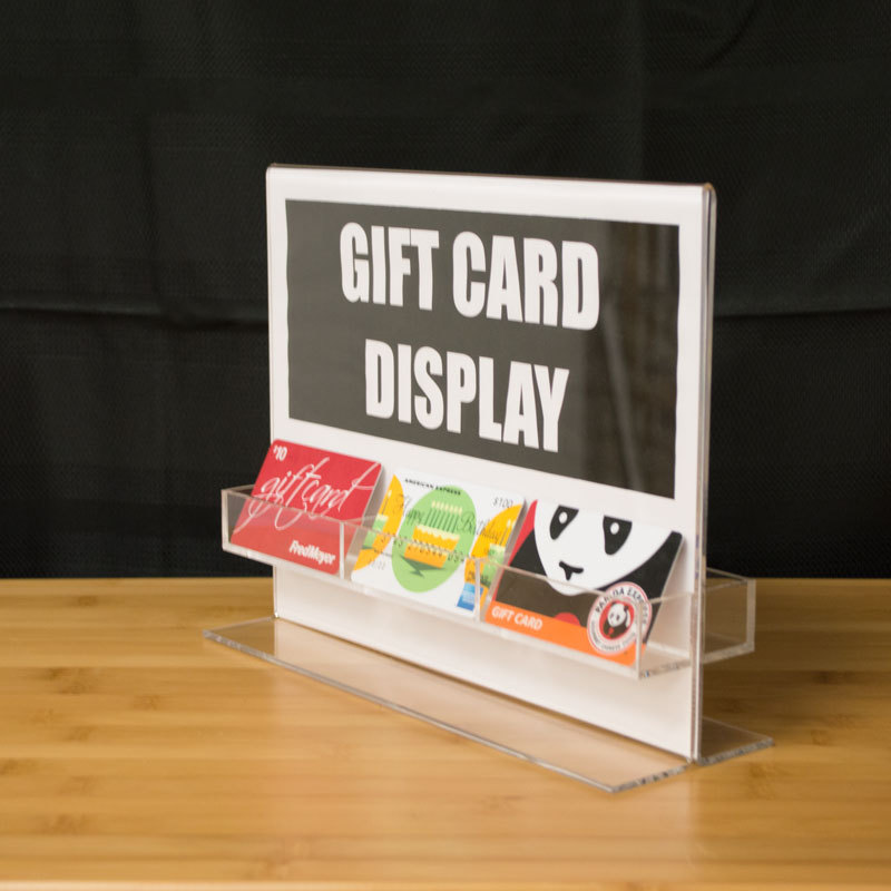 Clear Acrylic Gift Card Holder Sign Display Sign Display Holder Rack