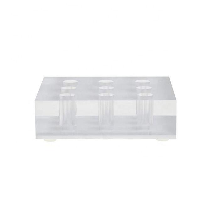 Factory custom desk organizer simple clear acrylic pen display stand