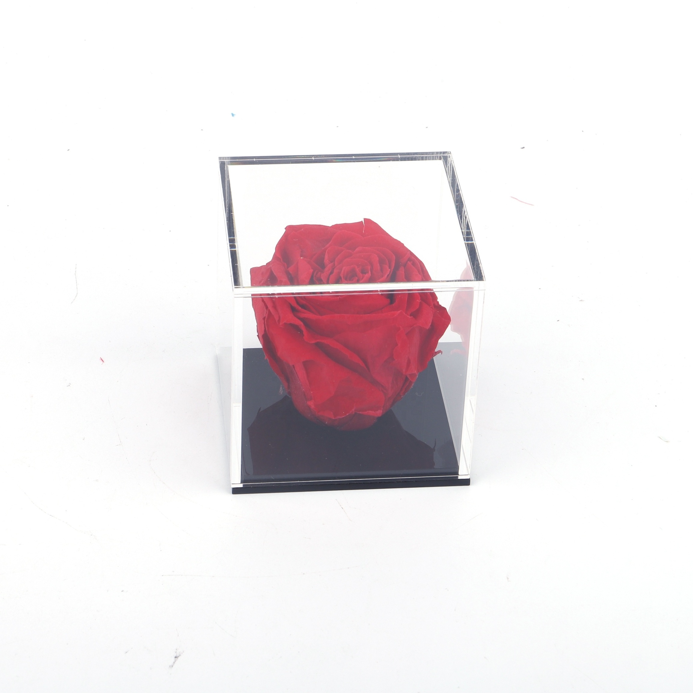 Custom Small Acrylic Plexiglass Cube Display Box With Base