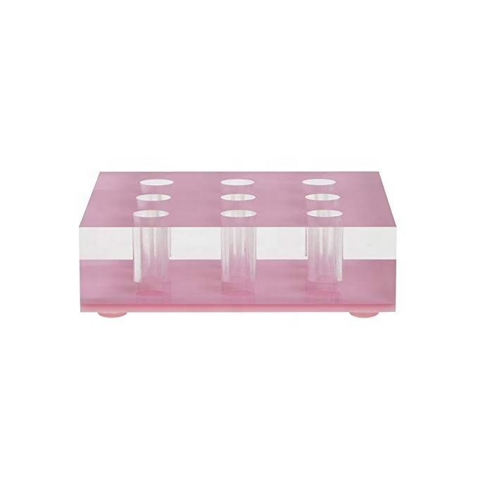 Factory custom desk organizer simple clear acrylic pen display stand