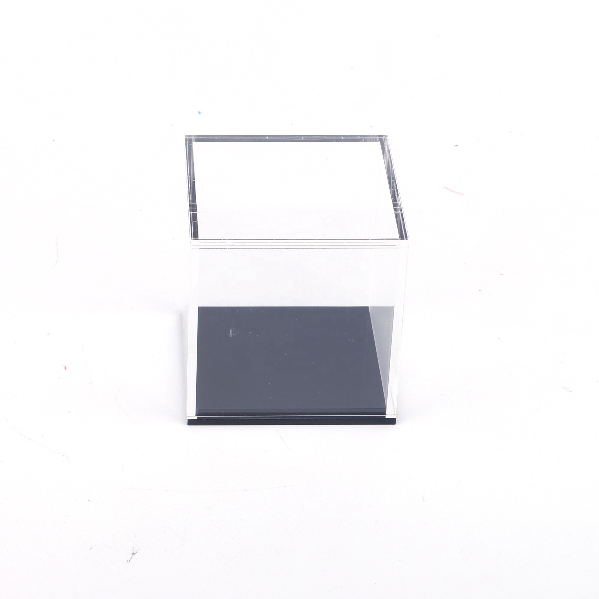 Custom Small Acrylic Plexiglass Cube Display Box With Base