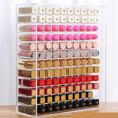 Acrylic Lipstick Organizer Clear Acrylic Lip Gloss Storage Holder Stand Perfect for Makeup Cosmetic Vanity