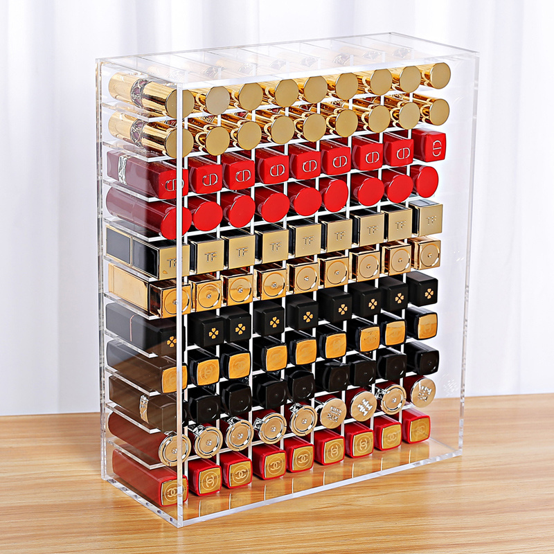 Acrylic Lipstick Organizer Clear Acrylic Lip Gloss Storage Holder Stand Perfect for Makeup Cosmetic Vanity