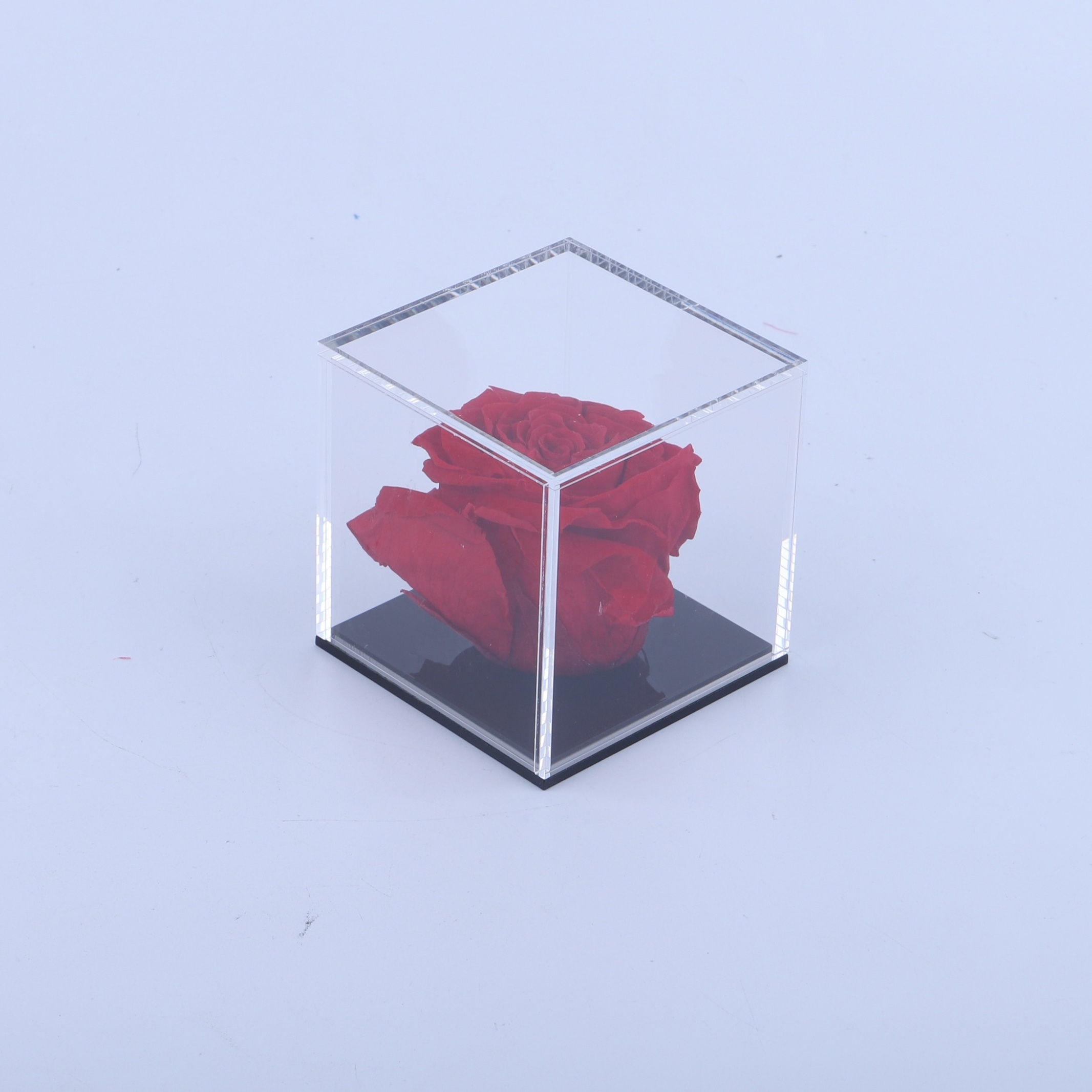 Custom Small Acrylic Plexiglass Cube Display Box With Base