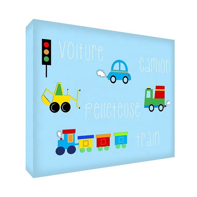 China manufacturer custom printing colored acrylic cube block display stand