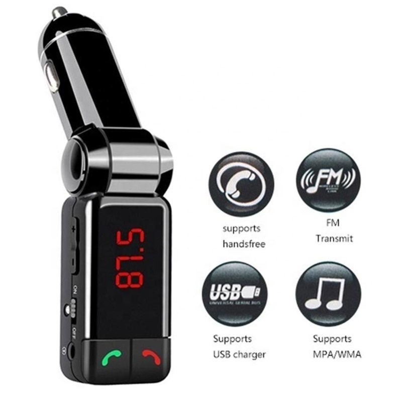 FM Modulator Car MP3 Player Handsfree Wireless Blueoth Kit Fm Transmitter Led Car Mp3 Player USB Charger Car Accessories Switch