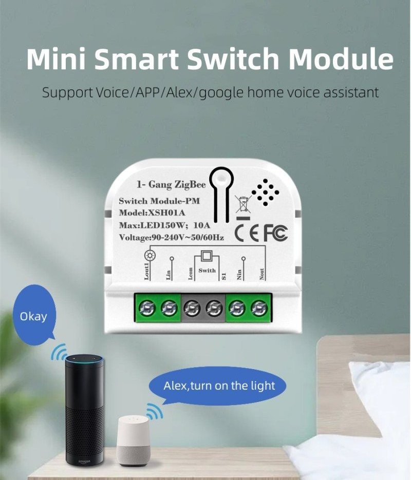 Energy Monitor 1/2 Gang Wifi Zigbee Tuya Alexa Smart Switch Controller Module Energy Power Metering Home Automotion System