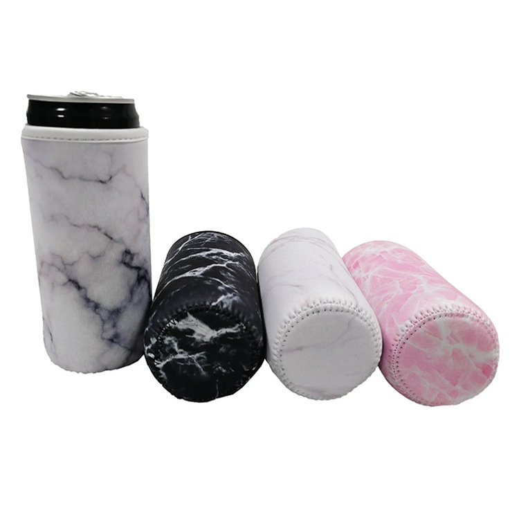 Custom Soft Insulated Collapsible Neoprene Can Holder Cooler Coozy 500ml Beer Coozies for Skinny Cans