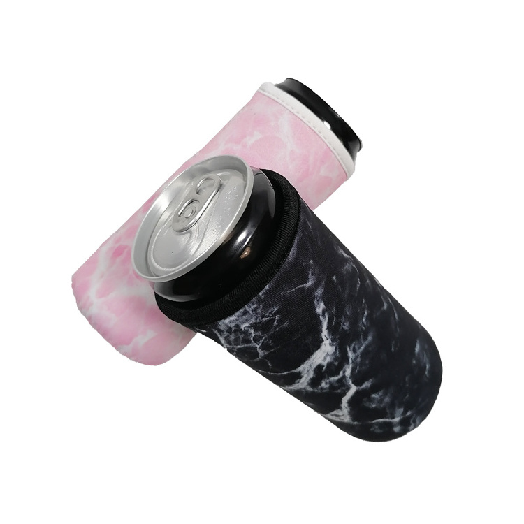 Custom Soft Insulated Collapsible Neoprene Can Holder Cooler Coozy 500ml Beer Coozies for Skinny Cans