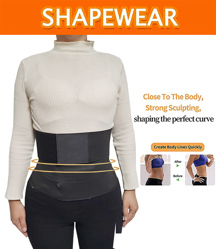 Long Elastic Waist Trimmer Magic Tape Women Weight Loss Slimming Bandage Wrap Waist Trainer Belt