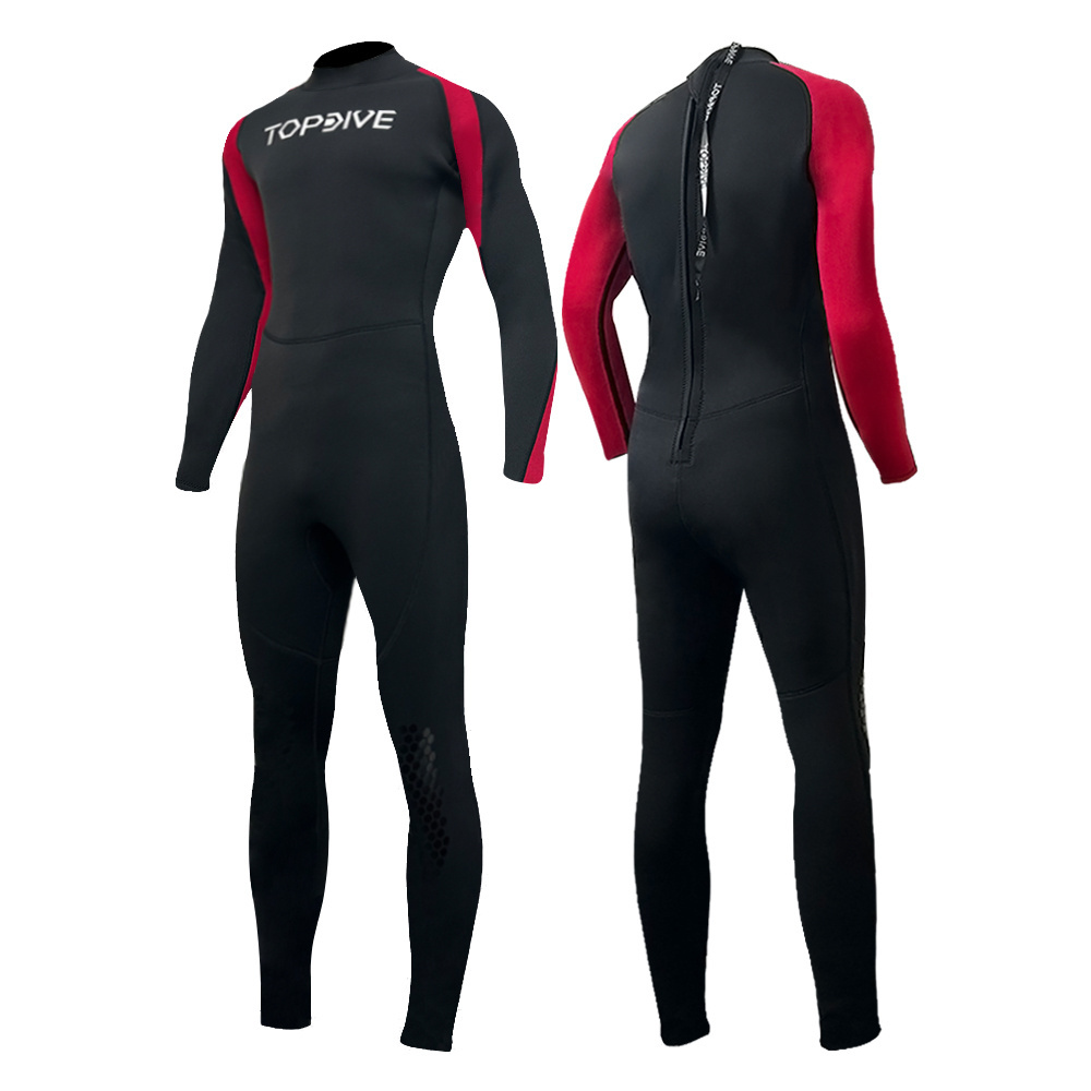 OEM High Quality Wetsuits Long Sleeve Back Zipper Neoprene Freediving Snorkeling Diving Surfing Suit 3mm Men Wetsuit