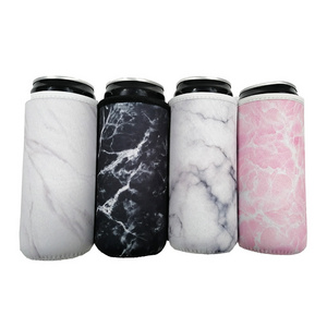 Custom Soft Insulated Collapsible Neoprene Can Holder Cooler Coozy 500ml Beer Coozies for Skinny Cans