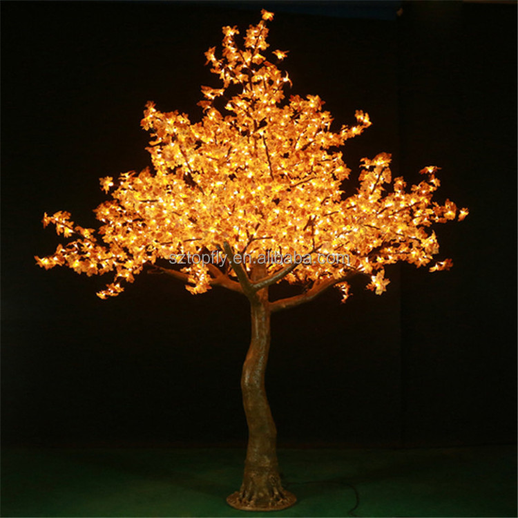 3.5M Warm White Lighted Outdoor Artificial LED Maple Tree Light for Garden