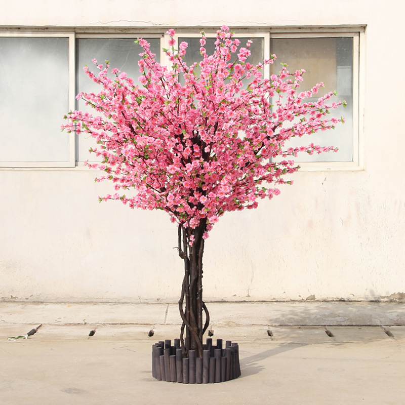 Pink Artificial Cherry Blossom Tree Customized Size Cherry Blossom Sakura Large Outdoor Indoor Decoration Wedding Centerpieces