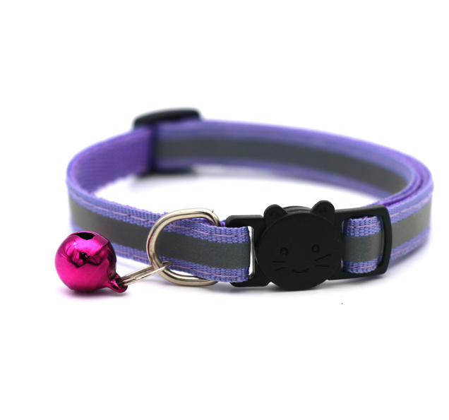 Pet Collar Adjustable breakaway quick release cute personalized designer luxury accessories Reflective dog cat collar with bell