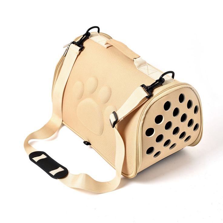 EVA single shoulder sling pet carrier mesh breathable comfortable collapsible portable travel dog carrier.