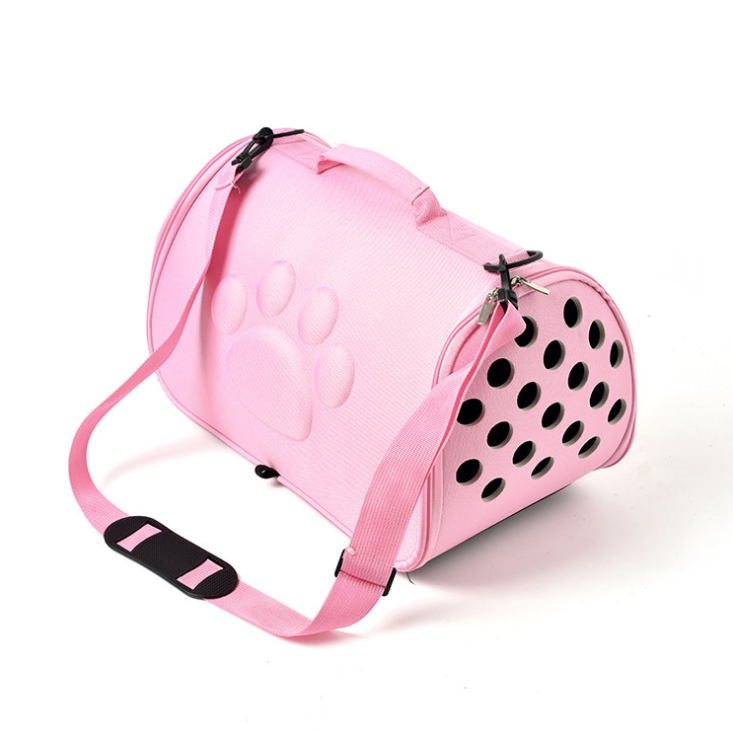 EVA single shoulder sling pet carrier mesh breathable comfortable collapsible portable travel dog carrier.