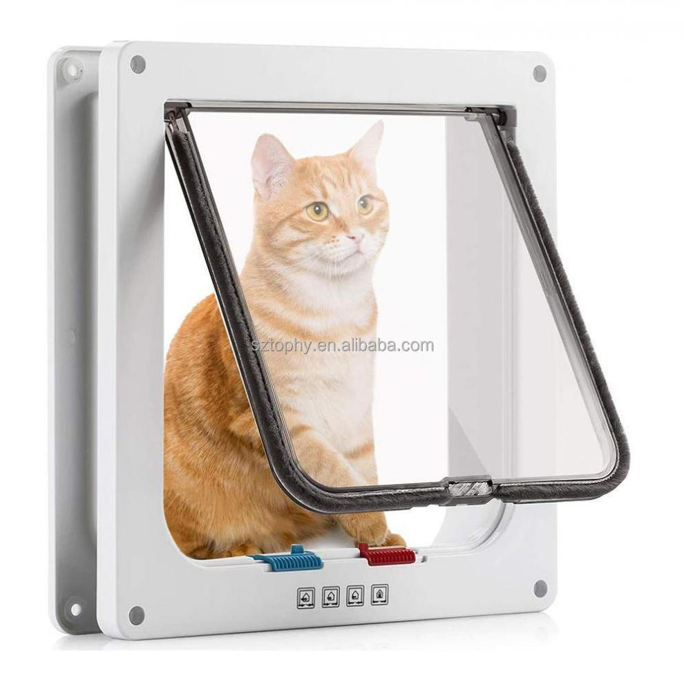 Inside Retractable Door Lockable Magnetic Flap Automatic Lockable for Puppy Dog and Cat Pet Screen Door