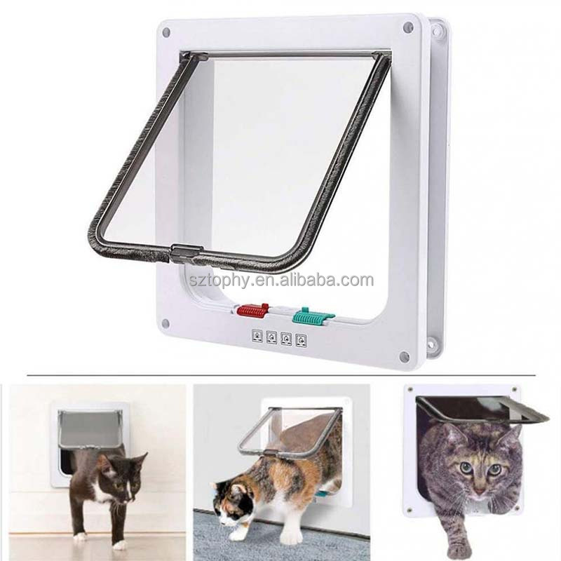 Inside Retractable Door Lockable Magnetic Flap Automatic Lockable for Puppy Dog and Cat Pet Screen Door