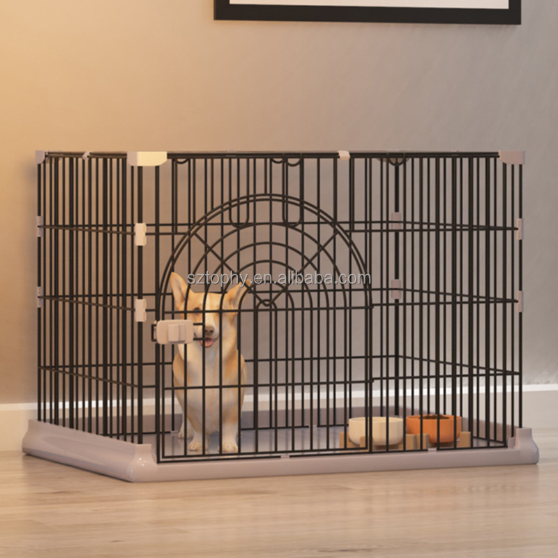 Dog Crates for Large Dogs Dog Crate with Lockable Wheels Removable Tray for Training Indoor Outdoor Pet Carrier cage