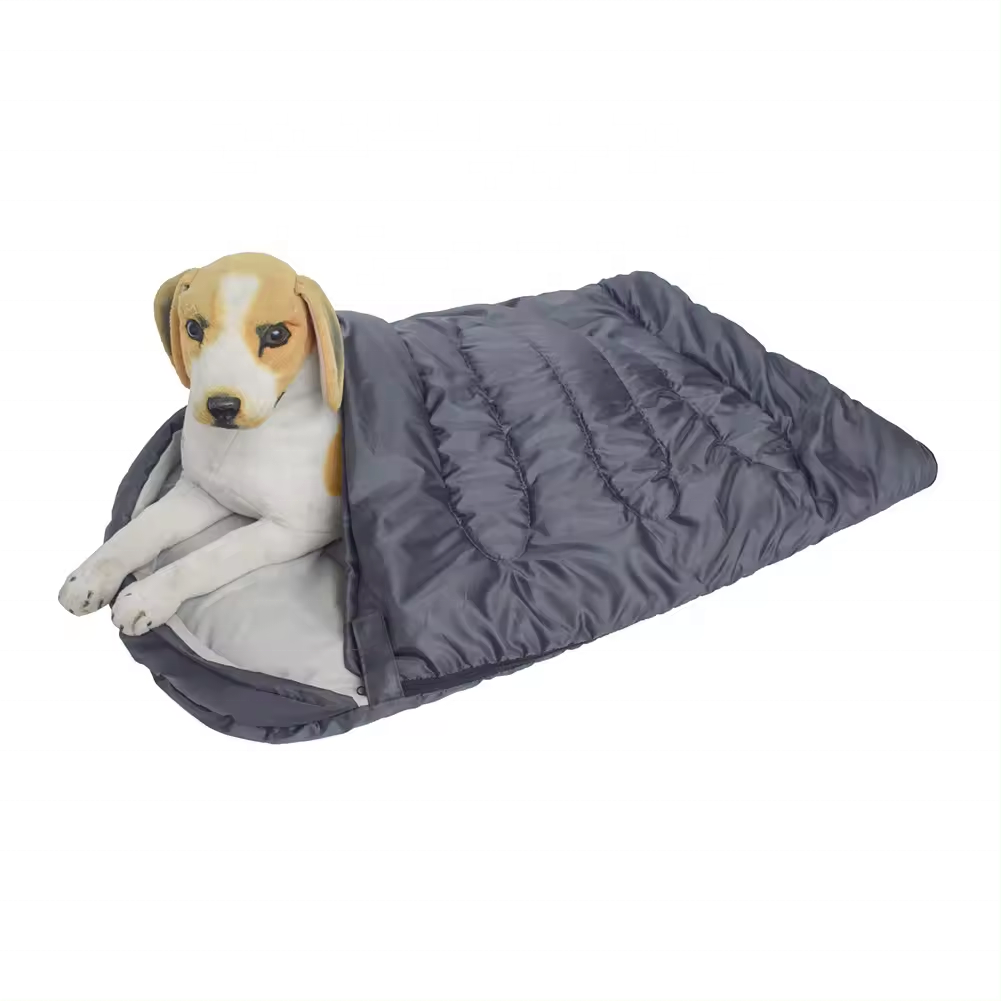 Pet Dog Sleeping Bag Outdoor Camping Dog Bed Mat Blanket Soft Fleece Cushion Mattress for Small Large Dogs with Storage Bag Mat