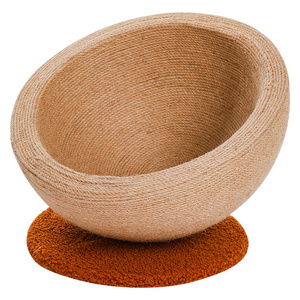 Natural Sisal Rope Rounded Bowl Cat Bed Scratcher Board Kitten Sleeping Playing Bed Pet House Nest Cat Accessories