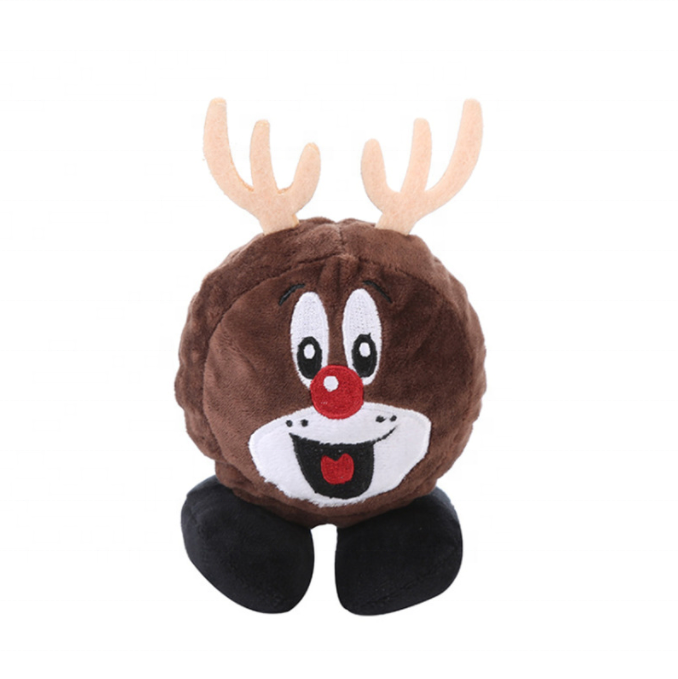 Snow man Santa Animated Reindeer Anime Octopus Animal Pillows Christmas Tree Throw Pillow Squeaky Paper Dog Cat Plush Toy