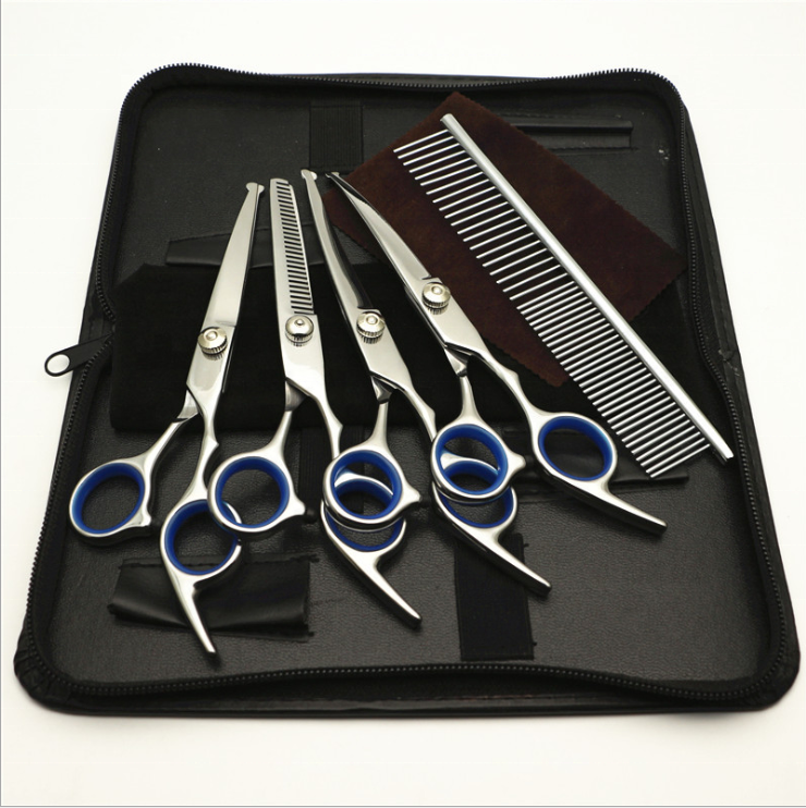 Scissors Professional Durable Cutting Shears Hair Comb Pet Grooming Scissors Set With Comb pet grooming kit