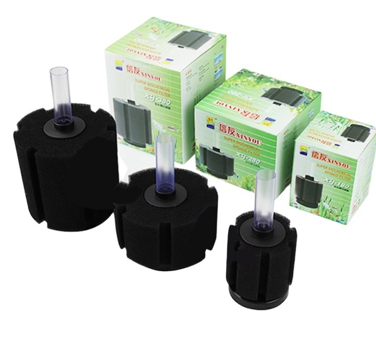 Fish Tank Aquarium Efficient Sponge Filter Aquarium Mini Cylinder Soft Biochemical Sponge Filter.