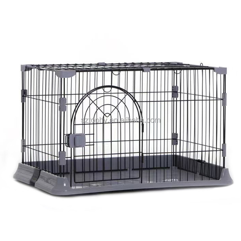 Dog Crates for Large Dogs Dog Crate with Lockable Wheels Removable Tray for Training Indoor Outdoor Pet Carrier cage