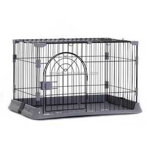 Dog Crates for Large Dogs Dog Crate with Lockable Wheels Removable Tray for Training Indoor Outdoor Pet Carrier cage