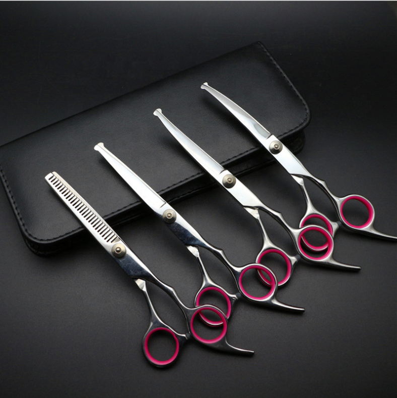 Scissors Professional Durable Cutting Shears Hair Comb Pet Grooming Scissors Set With Comb pet grooming kit