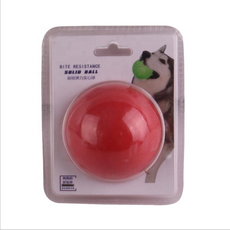 Pet toy ball chewing teeth cleaning teeth bite resistant cat toy chewing solid elastic dog toy ball