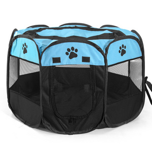 Octagonal Portable Pet Playpen for Small Dog Cat Rabbit Chicks Cat Playpen Foldable Dog Cage Tent Cat Delivery Room Kennel.