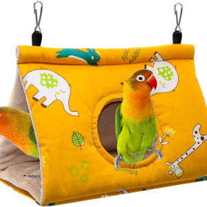 Hot Selling Soft Warm Cotton Hanging Parrot bird tent hammock triangle nest house with station stick hammock