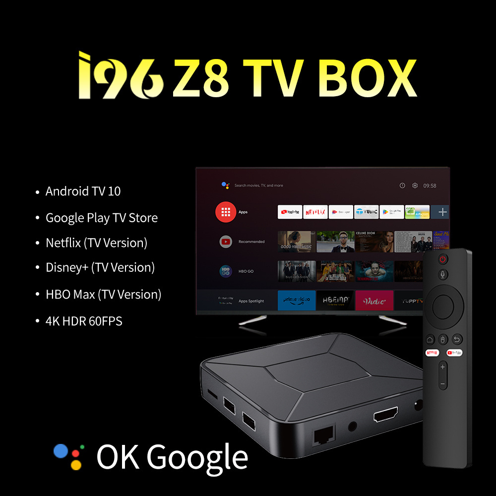 Topleo Android TV Box Streaming Android 10 ATV certificado smart android tv box