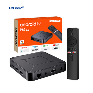 Topleo Android TV Box Streaming Android 10 ATV certificado smart android tv box